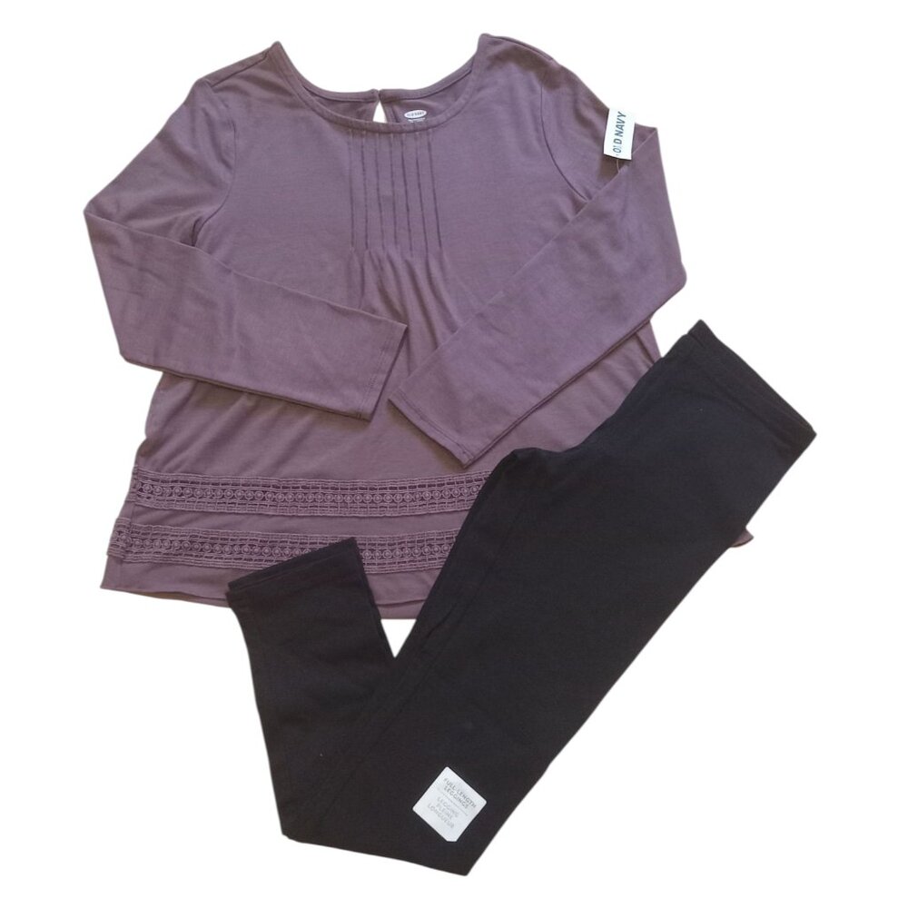 GIRLS 💜 10-12 NWT Back to School BUNDLE! 》Boho Long Slv Blouse & Leggings
